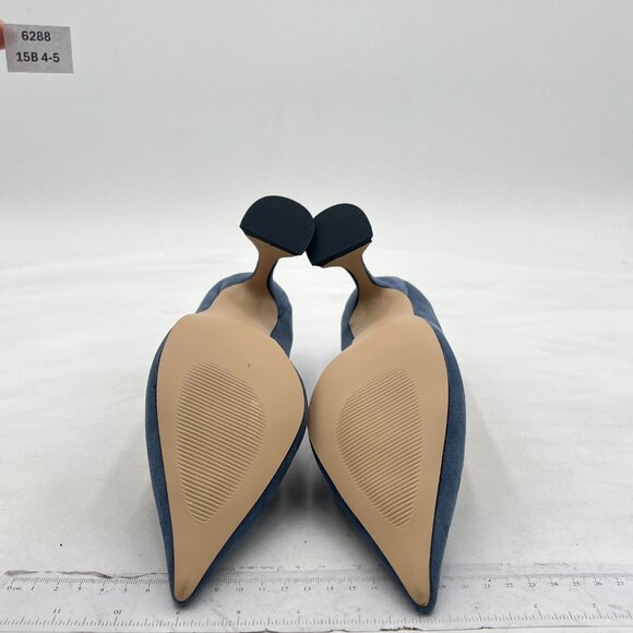 YDN Light Blue Pointed Toe Slip on Pumps Special High Heel Shoe for Party Lady - Picture 7 of 8